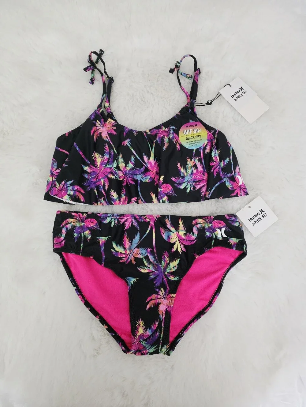 HURLEY🐙 Girls Brand New 2 Piece Swimsuit SIZE L
